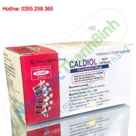 Thuốc Caldiol phòng ngừa và điều trị bệnh còi xương, loãng xương