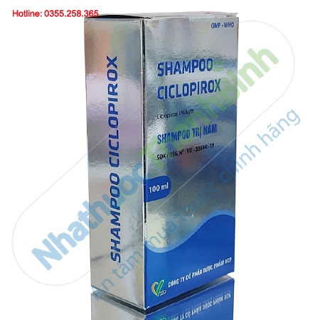 Dầu gội Shampoo Ciclopirox 100ml trị nấm ngứa da đầu