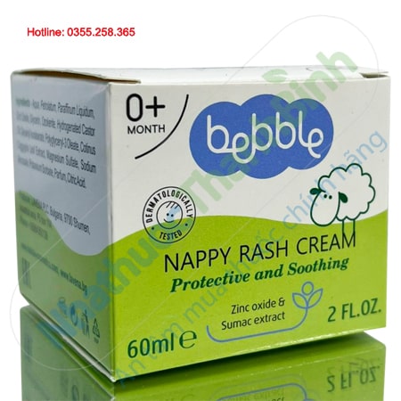 Kem trị mẩn ngứa hăm tã Bebble Nappy Rash Cream