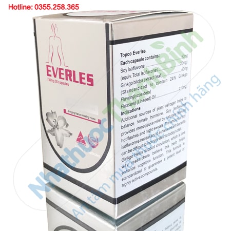 Everles lọ 30 viên bổ sung nội tiết tố chống lão hóa da