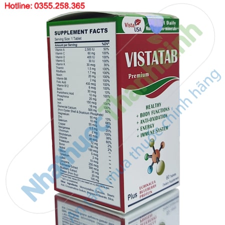 Vistatab bổ sung vitamin và khoáng chất thiết yếu cho cơ thể