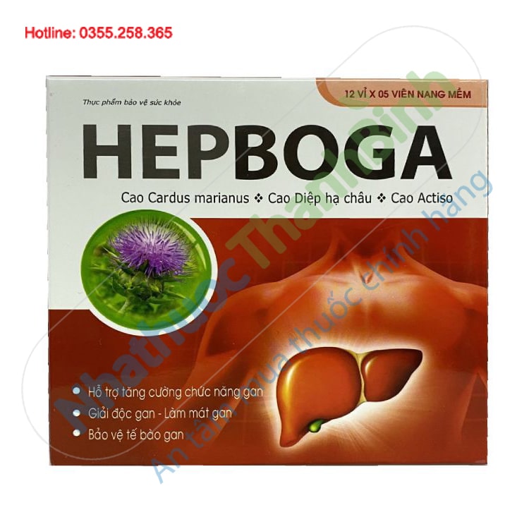 Hepboga hỗ trợ điều trị một số bệnh về gan như viêm gan xơ gan gan nhiễm mỡ