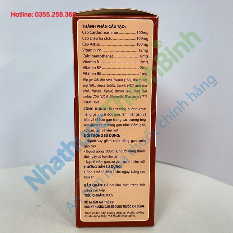 Sản phẩm dùng cho người suy giảm chức năng gan người dùng nhiều bia rượu