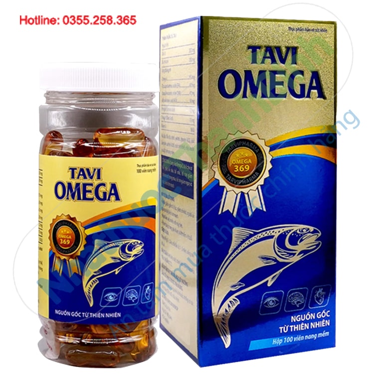 Viên uống Tavi Omega giúp bổ não hỗ trợ giảm cholesterol trong máu