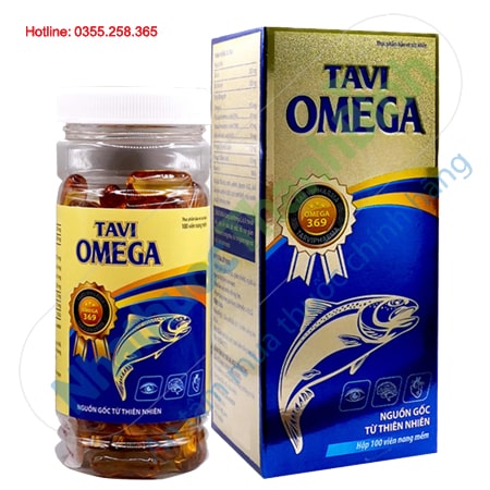 Tavi Omega viên uống dầu cá hỗ trợ giảm mỡ máu chống oxy hóa