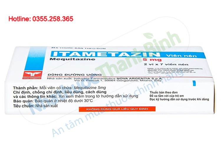 Thuốc Itametazin là thuốc kháng histamin H1