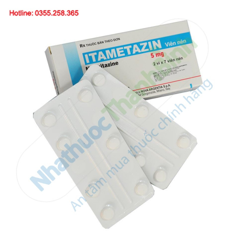 Thuốc Itametazin chứa 5mg Mequitazin chống dị ứng hiệu quả