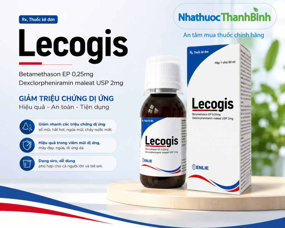 Thuốc Lecogis hỗ trợ kiểm soát hiệu quả các triệu chứng dị ứng