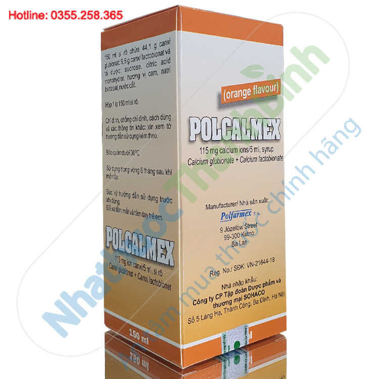 Thuốc Polcalmex 150ml bổ sung canxi cho cả trẻ em và người lớn