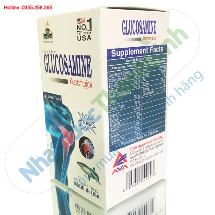Glucosamine Astrojoi 60 viên nhập khẩu Mỹ chính hãng