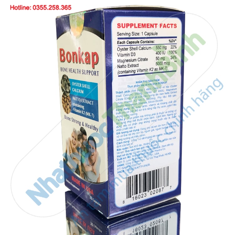 Viên uống bổ khớp Bonkap nhập khẩu Mỹ
