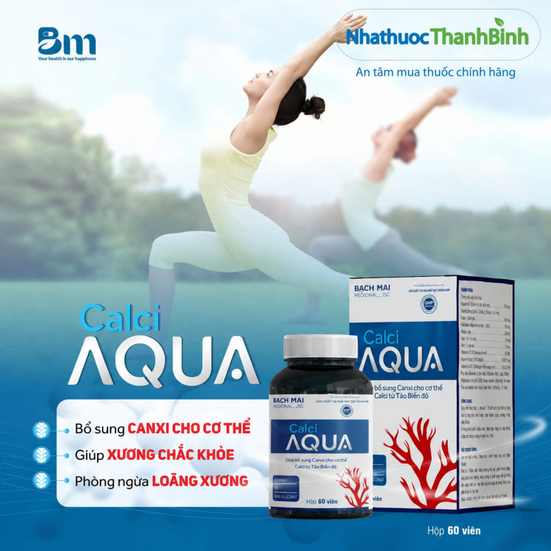Calci Aqua tảo biển đỏ bổ sung Canxi và Vitamin D3 cho cơ thể