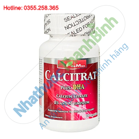 Calcitrat – Bổ sung Canxi Citrate, Vitamin D3 và vi chất hỗ trợ xương răng chắc khỏe cho phụ nữ mang thai, người lớn tuổi