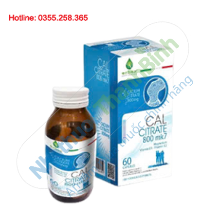 Cal Citrate 800 Mk7 hỗ trợ xương răng chắc khỏe giảm nguy cơ loãng xương