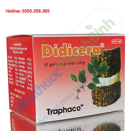 Didicera Traphaco trừ phong thấp bổ huyết bổ can thận hộp 10 gói