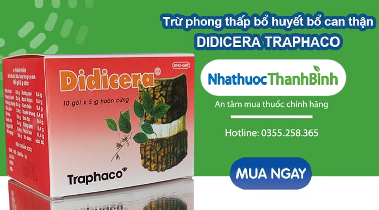 Mua thuốc Didicera Traphaco chính hãng tại Nhà thuốc Thanh Bình
