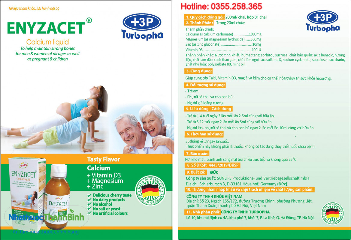 Enyzacet dành cho phụ nữ mang thai và cho con bú cần bổ sung canxi an toàn