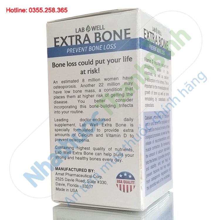 Lab Well Extra Bone hỗ trợ điều trị loãng xương