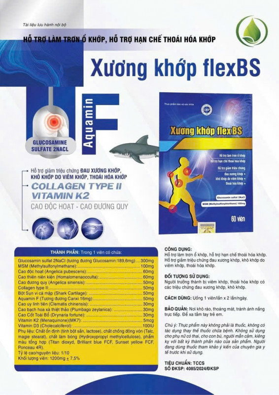 Viên xương khớp FlexBS hỗ trợ làm trơn ổ khớp