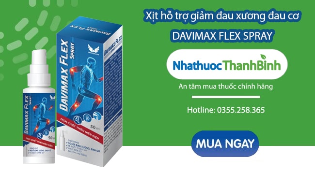 Mua Davimax Flex Spray chính hãng tại Nhà thuốc Thanh Bình