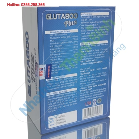 Gluta800 Plus hỗ trợ giúp giảm đau mỏi xương khớp