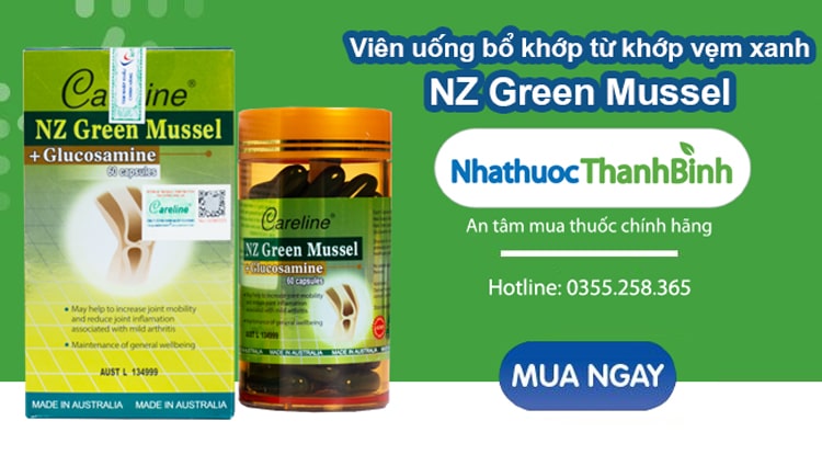 Mua viên uống khớp vẹm xanh NZ Green Mussel nhập khẩu Úc chính hãng tại Nhà thuốc Thanh Bình