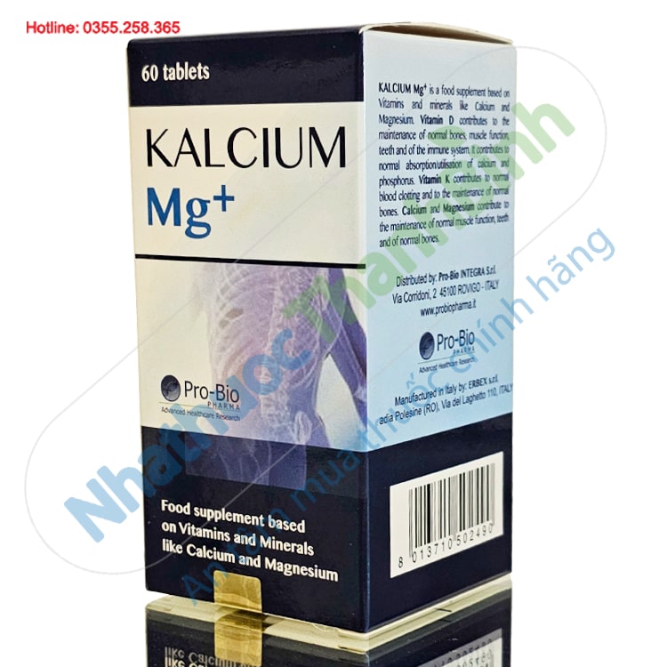 Viên uống Kalcium Mg+ hộp 60 viên nhập khẩu Ý