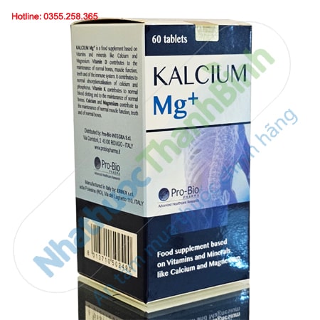Kalcium Mg+ viên uống bổ sung canxi, D3, K2 hộp 60 viên