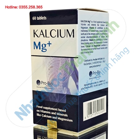 Kalcium Mg+ viên uống bổ sung canxi, D3, K2 hộp 60 viên