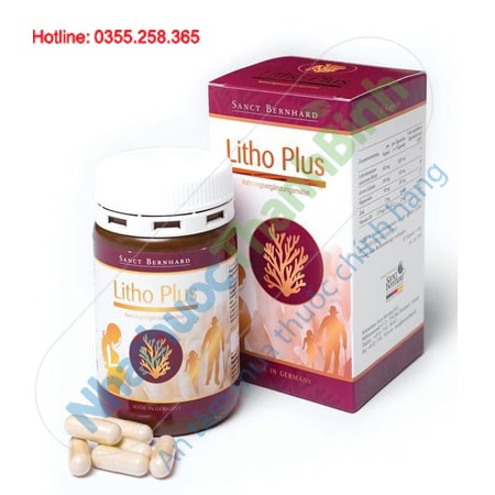 Litho Plus hộp 30, 60 viên bổ sung canxi phòng ngừa loãng xương