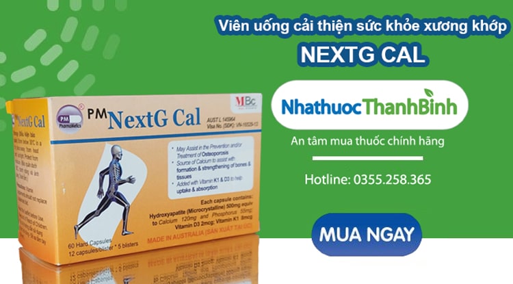 NextG Cal chính hãng có bán tại hệ thống Nhà thuốc Thanh Bình