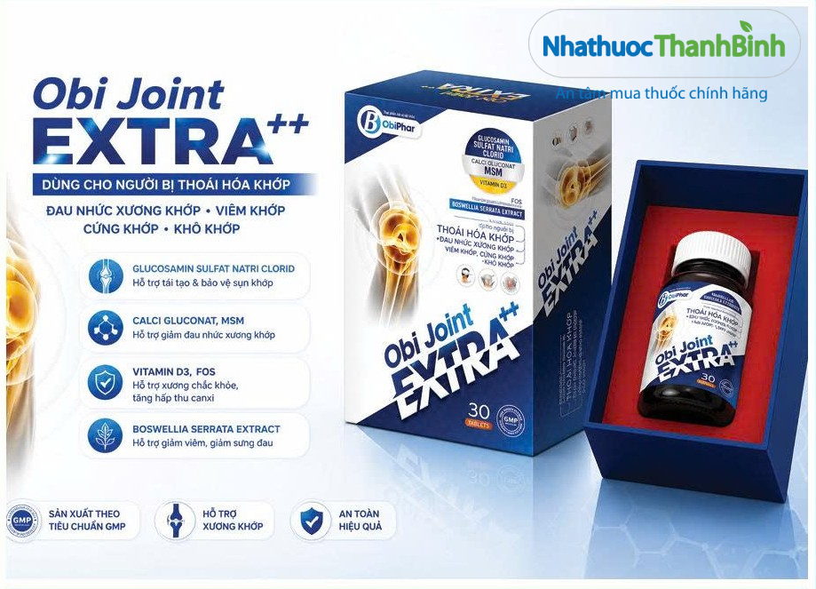 Obi Joint Extra ++ hỗ trợ bổ sung dưỡng chất và chăm sóc sức khỏe xương khớp