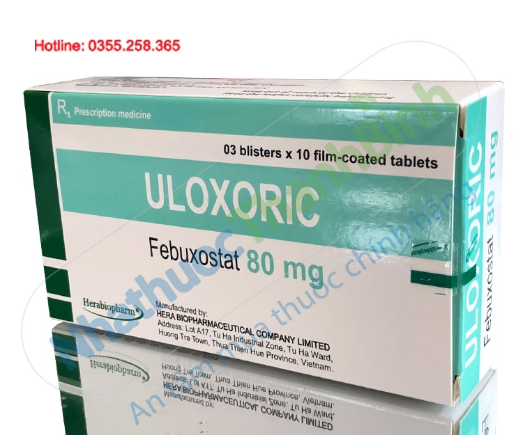 Thuốc Uloxoric 80mg điều trị tăng acid Uric máu mạn tính ở bệnh nhân bị gout