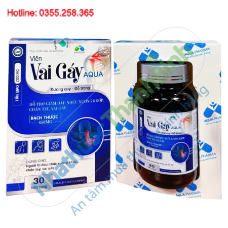 Viên Vai Gáy Aqua Hỗ Trợ Giảm Đau Nhức Xương Khớp Vai Gáy Chân Tay Hiệu Quả Từ Thảo Dược