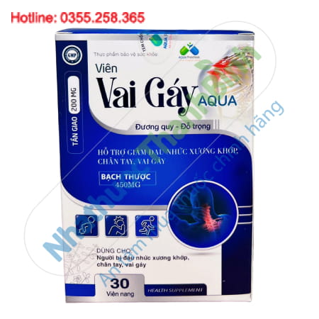 Viên Vai Gáy Aqua Hỗ Trợ Giảm Đau Nhức Xương Khớp Vai Gáy Chân Tay Hiệu Quả Từ Thảo Dược