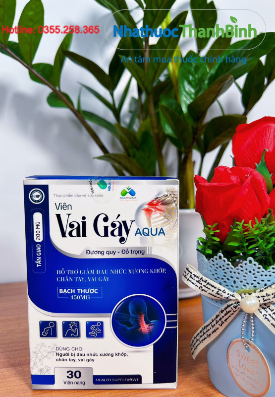 Viên Vai Gáy Aqua phù hợp cho người thường xuyên vận động hoặc làm việc văn phòng