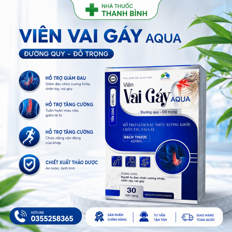 Mua Viên Vai Gáy Aqua chính hãng tại Nhà thuốc Thanh Bình