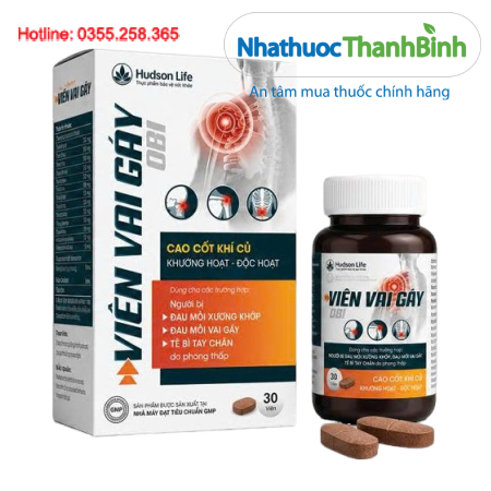 Viên Vai Gáy Obi hỗ trợ giảm đau mỏi vai gáy xương khớp tê bì tay chân