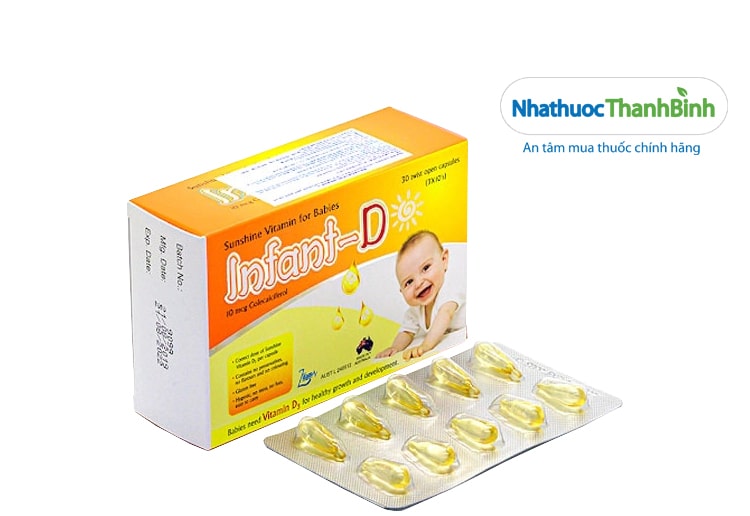 InfantD thuốc bổ sung vitamin D3 hộp 30 viên nhập khẩu Úc