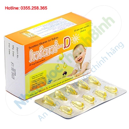 Infant-D bổ sung vitamin D3 cho bé giúp xương răng phát triển