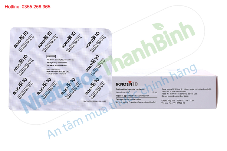 thuốc acnotin 10mg