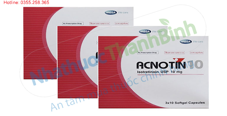 acnotin 10mg điều trị mụn trứng cá nặng
