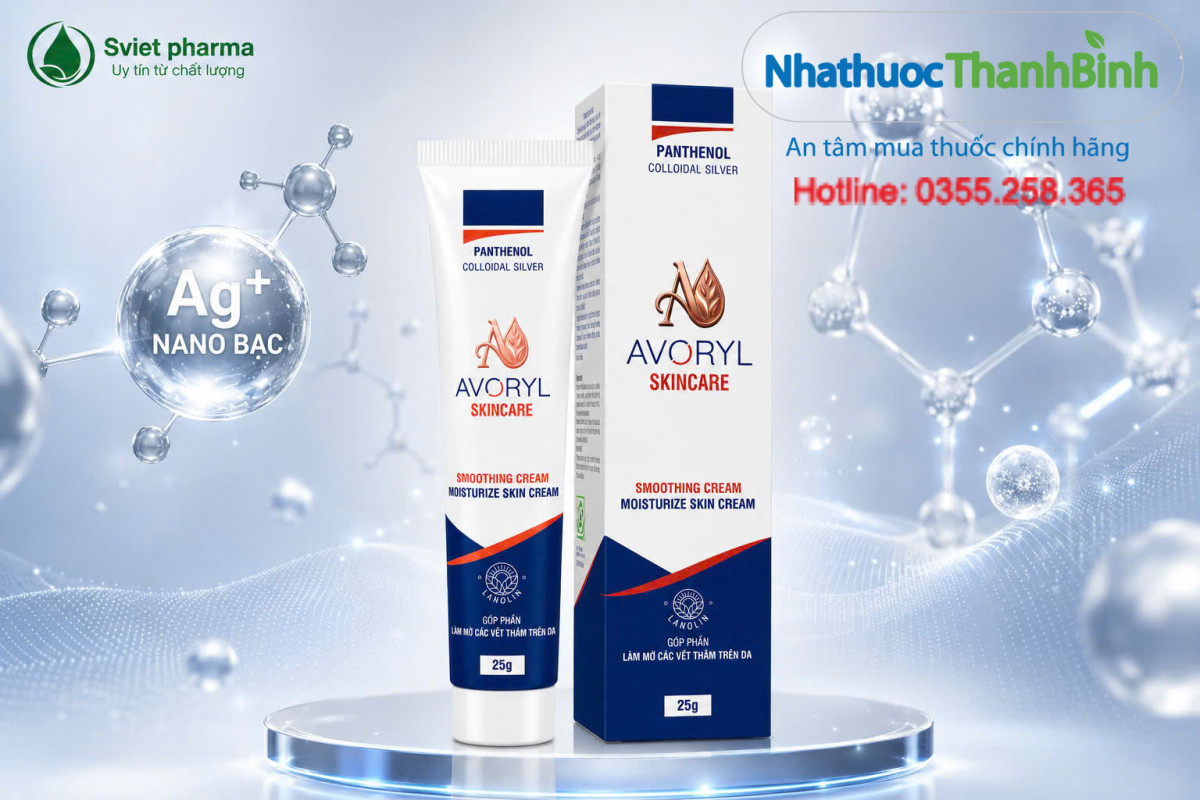 Avoryl Skincare giúp dưỡng ẩm da làm mềm da hỗ trợ giảm các vết thâm trên da