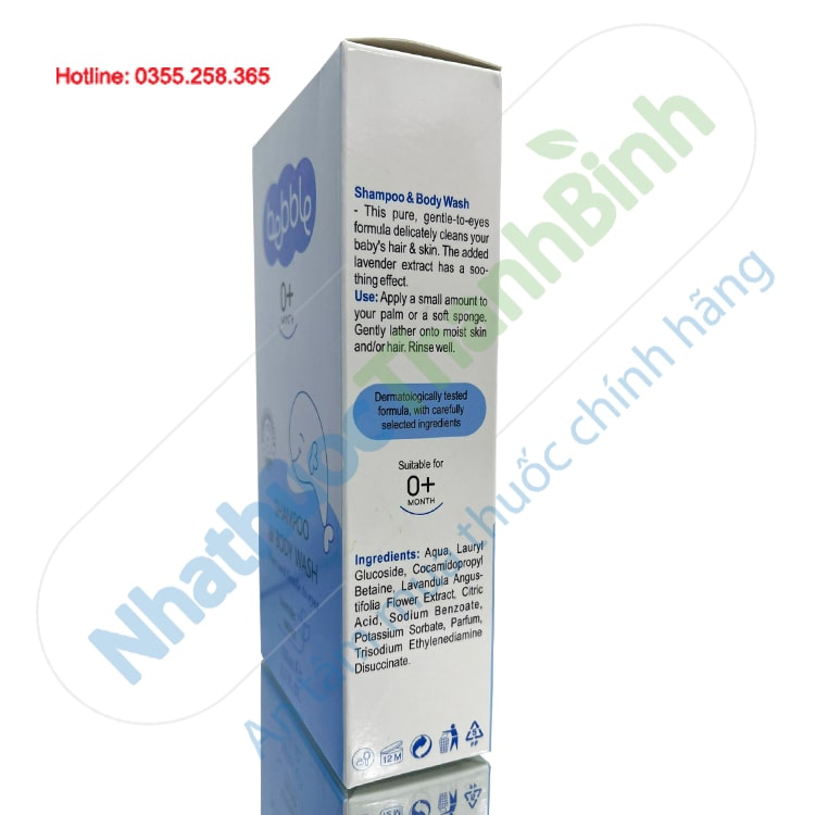 Sản phẩm có mùi hương dịu nhẹ an toàn cho trẻ sơ sinh và trẻ nhỏ