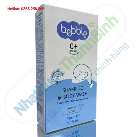 Sữa tắm gội toàn thân cho bé Bebble Shampoo & Body Wash