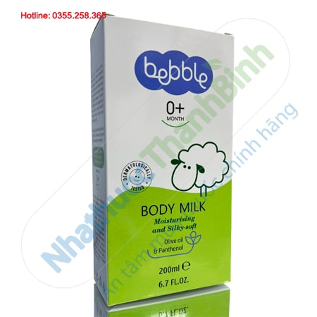 Sữa dưỡng ẩm toàn thân Bebble Body Milk an toàn cho da em bé