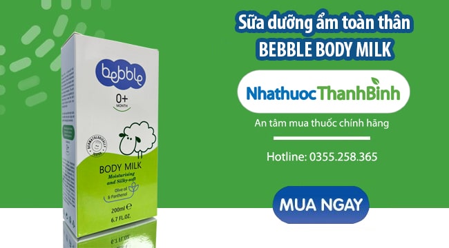 Mua Bebble Body Milk chính hãng tại Nhà thuốc Thanh Bình