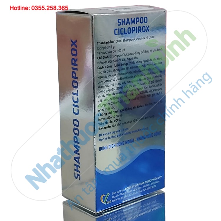 Shampoo Ciclopirox dùng để điều trị cho bệnh viêm sa tiết bã ở da đầu người lớn