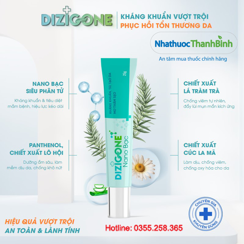 Kem Dizigone Nano Bạc an toàn cho mọi đối tượng, kể cả trẻ sơ sinh và phụ nữ mang thai