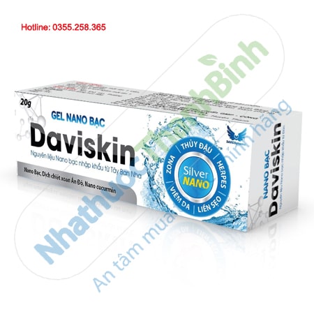 Gel nano bạc Daviskin hỗ trợ kháng khuẩn, giảm thâm ngừa sẹo